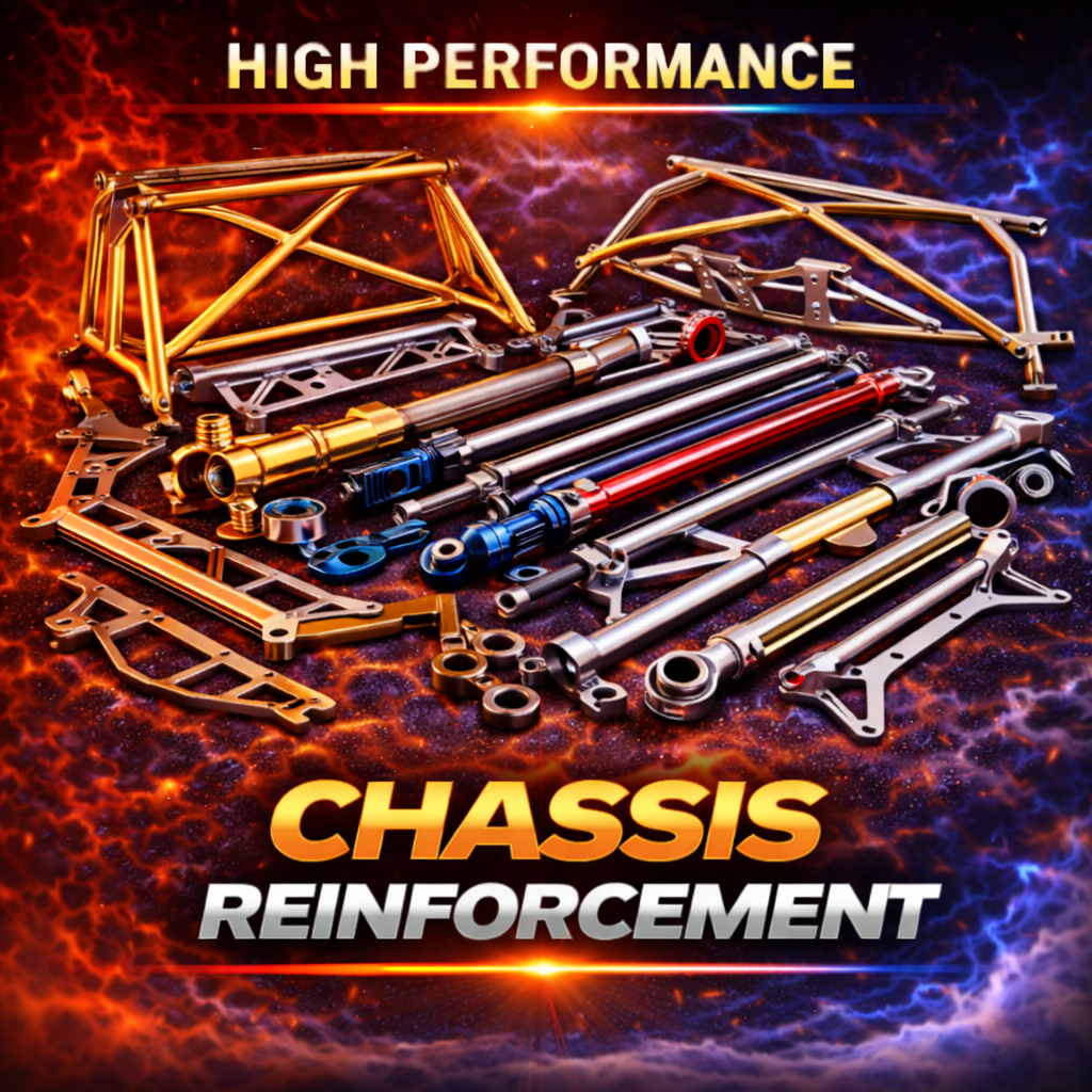 Chassis reinforcement parts for rigidity and control